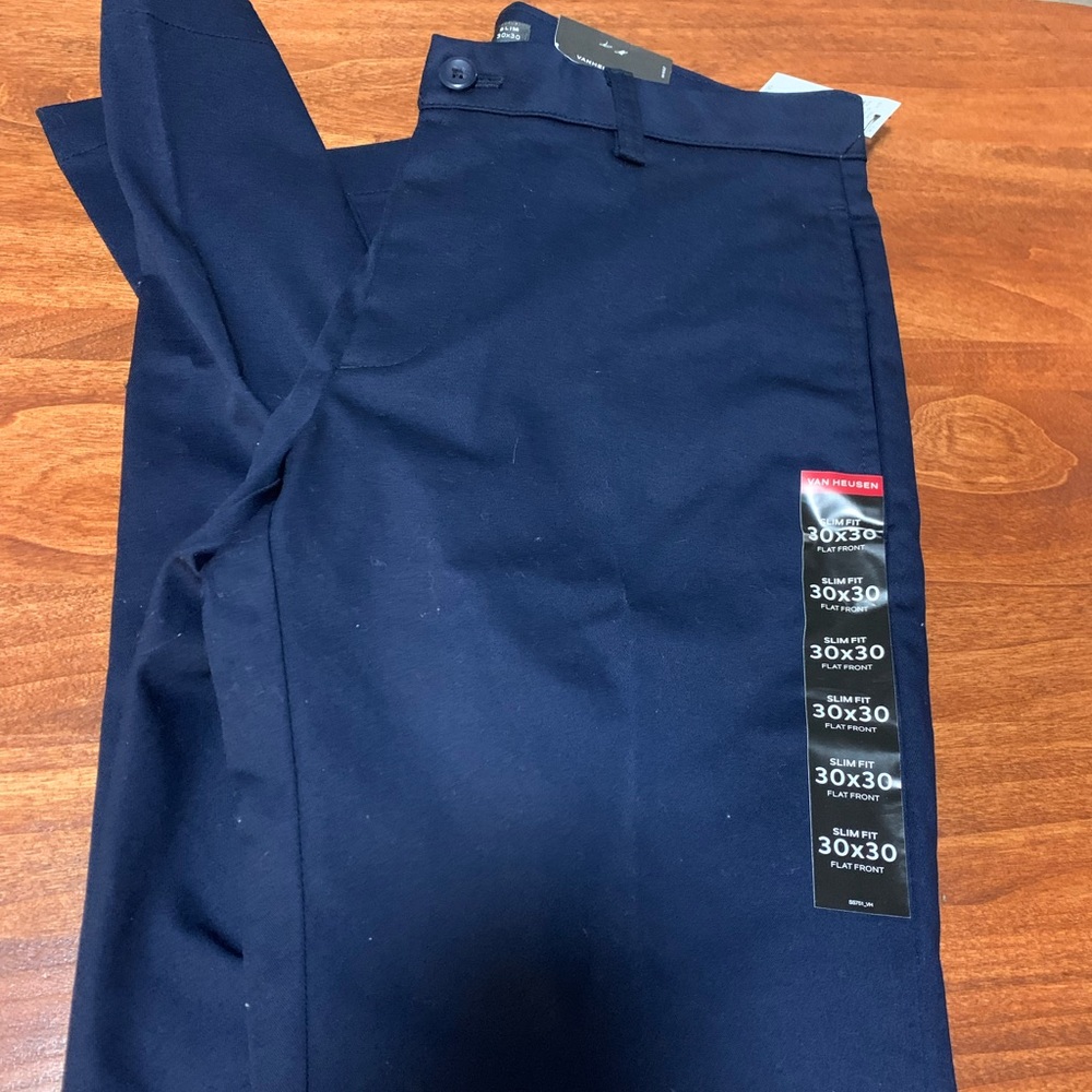 NWT Van Husen navy dress pants 30x30